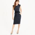 J.Crew Petite cap-sleeve dress in mini-dot wool