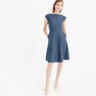 J.Crew Petite cap-sleeve dress in Super 120s wool