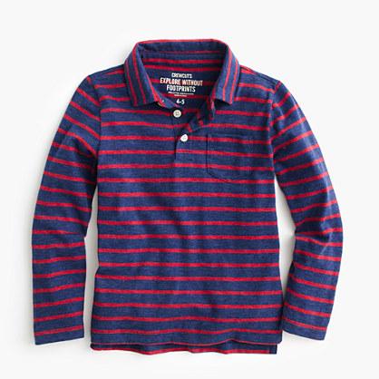 J.Crew Boys' long-sleeve polo shirt in fender stripe