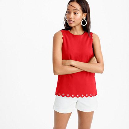 J.Crew Scalloped top with grommets