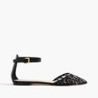J.Crew Lace flats with ankle-strap