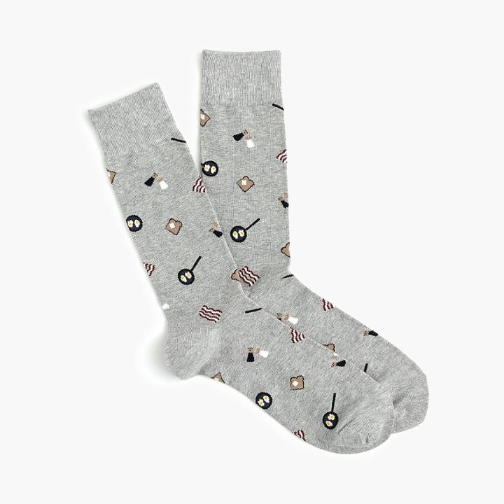 J.Crew Breakfast print socks