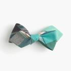 J.Crew Cotton bow tie in teal madras