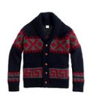 J.Crew Boys' wool southwest-stripe shawl cardigan sweater