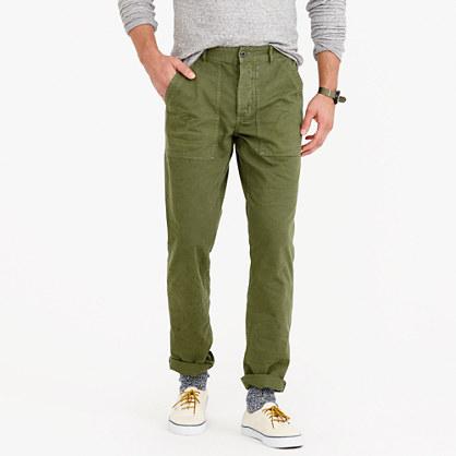 J.Crew Wallace & Barnes garment-dyed herringbone military pant