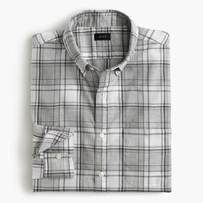 J.Crew Slim Secret Wash shirt in heather plaid