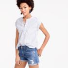 J.Crew Tall lace-up popover in stripe