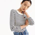 J.Crew Striped Tippi sweater with cherry patch