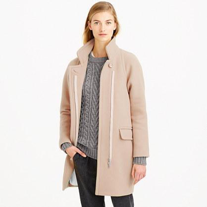 J.Crew Stadium-cloth standing-collar coat