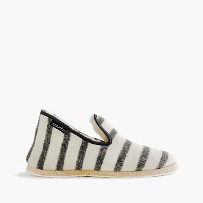 J.Crew Armor-Lux® French wool slippers in grey stripe