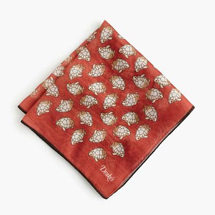 J.Crew Drake's® cotton-silk pocket square in turtle print