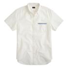 J.Crew Short-sleeve vintage oxford shirt with tipped pocket