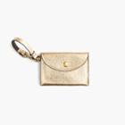 J.Crew Coin purse in gold Italian leather