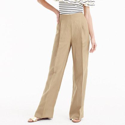 J.Crew Collection high-waisted linen-TENCEL&reg; pant