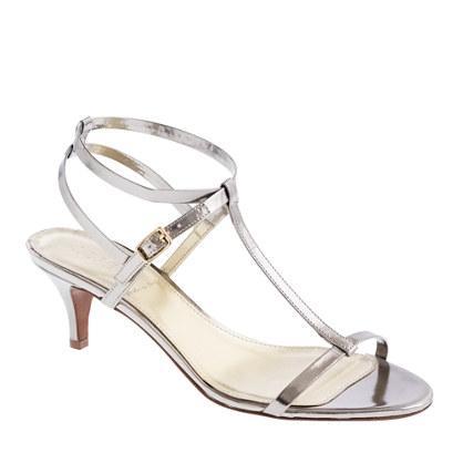 J.Crew Greta metallic sandals