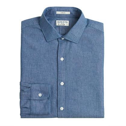 J.Crew Albiate 1830 for J.Crew Ludlow spread-collar shirt in Italian chambray