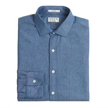 J.Crew Albiate 1830 for J.Crew Ludlow spread-collar shirt in Italian chambray