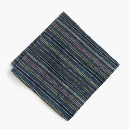 J.Crew Kiriko™ pocket square in teal stripe