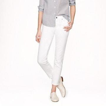 J.Crew Stretch Reid crop jean in chalk