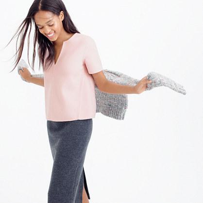 J.Crew Collection double-faced cashmere top