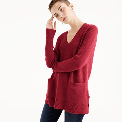 J.Crew V-neck front-pocket tunic in supersoft yarn