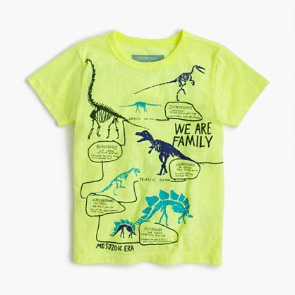 J.Crew Boys' we are family dinosaur T-shirt in the softest jersey