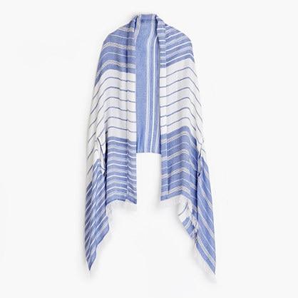 J.Crew Summerweight cape-scarf in blue