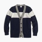 J.Crew Boys' colorblock cotton-cashmere cardigan sweater