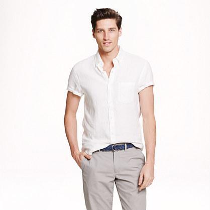 J.Crew Short-sleeve shirt in Irish linen