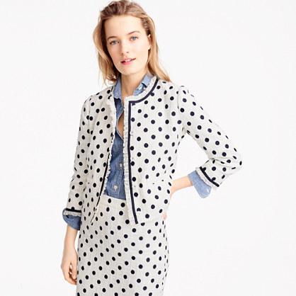 J.Crew Jacket in polka dot textured tweed