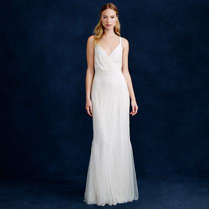 J.Crew Harper beaded mermaid gown