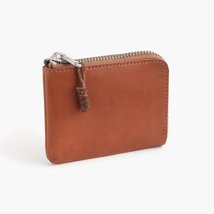 J.Crew Zipper wallet in Italian leather