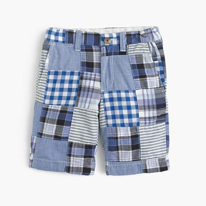 J.Crew Boys' Stanton short in patchwork plaid