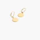 J.Crew Demi-fine 14k gold-plated disc drop earrings