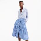 J.Crew Button-front striped skirt
