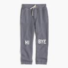 J.Crew Boys' glow-in-the-dark hi, bye sweatpant in classic fit