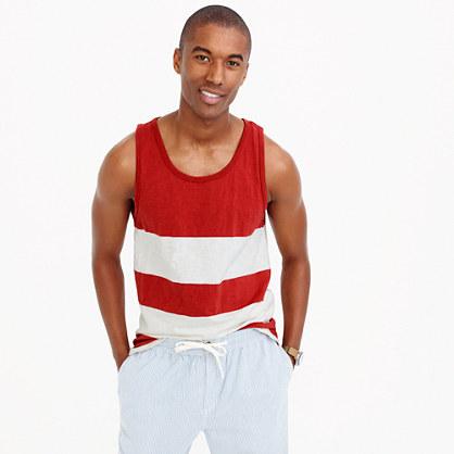 J.Crew Cotton tank top in white stripe