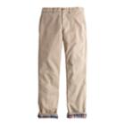 J.Crew Boys' flannel-lined sun-faded chino in slim fit