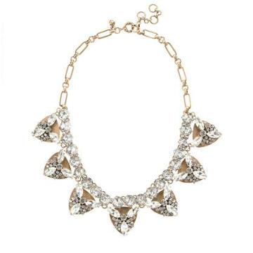 J.Crew Jeweled triangle necklace