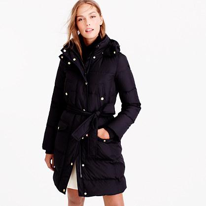 J.Crew Wintress belted puffer coat