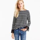 J.Crew Tulle cuffed stripe T-shirt