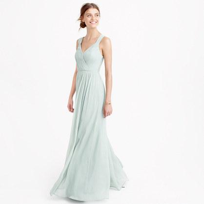 J.Crew Anabel long dress in silk chiffon