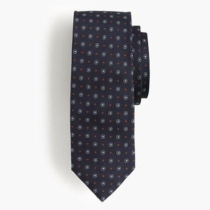 J.Crew Wool Silk-wool tie in blue foulard