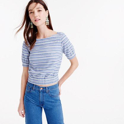 J.Crew Seersucker cropped top