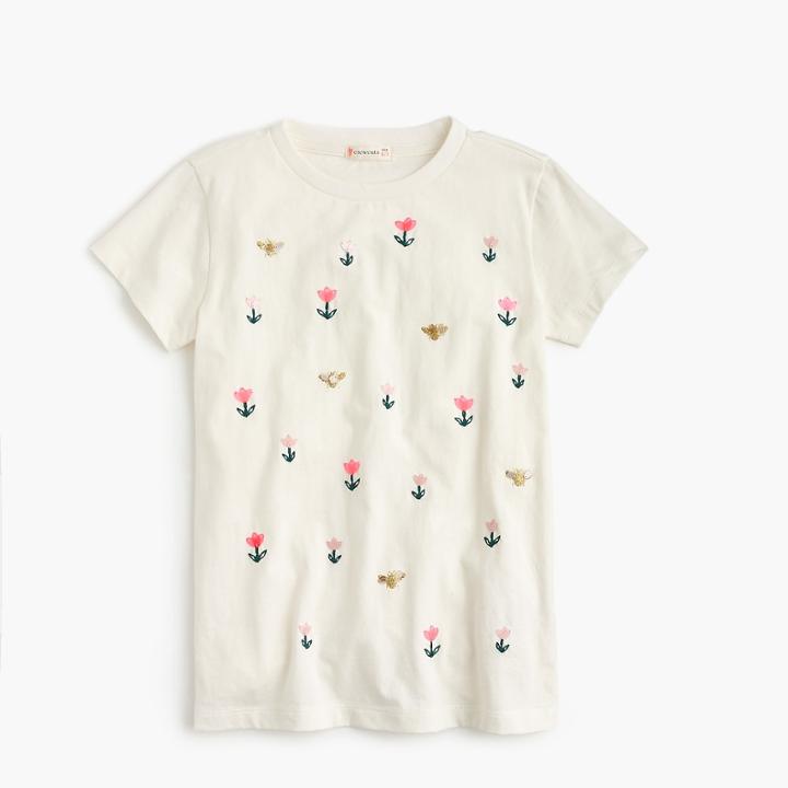 J.Crew Girls' tulip-printed T-shirt