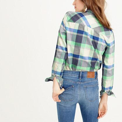 J.Crew Flannel boyfriend shirt in pacey plaid