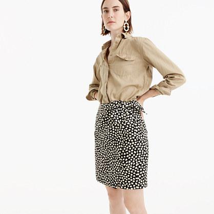 J.Crew Metallic pebble print jacquard skirt