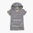 J.Crew Girls' striped tunic with pom-poms