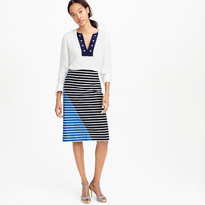 J.Crew Colorblock stripe skirt