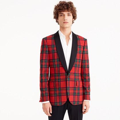 J.Crew Ludlow Slim-fit dinner jacket in tartan stretch wool